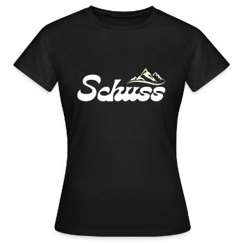 SCHUSS ! SNOW TIME ! T-SHIRT SWEATS SKI HIVER NOEL - T-shirt Femme - noir - Devant - AI Model Female 172 dark (172cm)