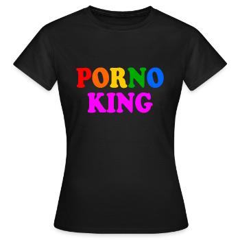 Porno king gay - Frauen T-Shirt - Schwarz - Vorne - AI Model Female 172 dark (172cm)