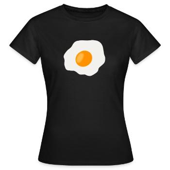 Spiegelei - Frauen T-Shirt - Schwarz - Vorne - AI Model Female 172 dark (172cm)