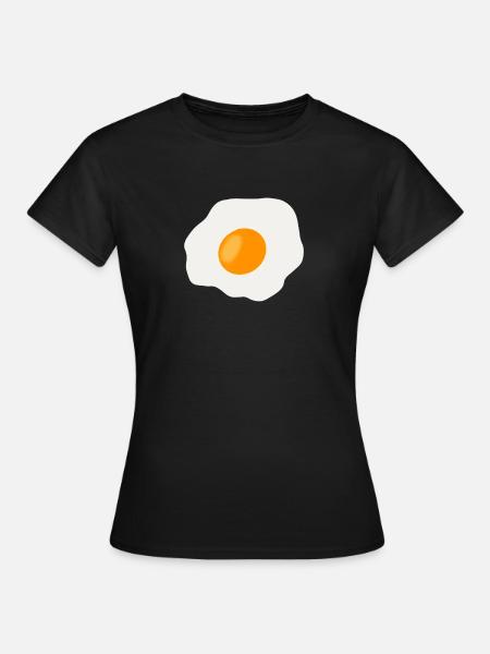 Oeuf au plat - T-shirt Femme - noir
