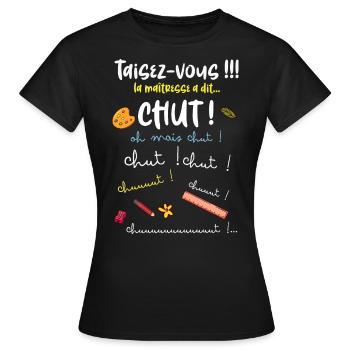 Idée cadeau pour ma maitresse d'école - T-shirt Femme - noir - Devant - AI Model Female 172 dark (172cm)