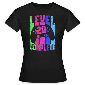 Gamer Gaming Game 20th Birthday Gift Gambler - T-shirt Femme - noir - Devant - AI Model Female 172 dark (172cm)