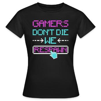 Progamer Multiplayer Spiele Pro Gaming Gamer - Frauen T-Shirt - Schwarz - Vorne - AI Model Female 172 dark (172cm)