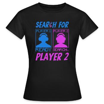 Gamer Boy Gaming Girl Zocken Multiplayer Spiele - Frauen T-Shirt - Schwarz - Vorne - AI Model Female 172 dark (172cm)