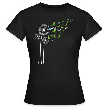 Wellensittich Löwenzahnblüte für Löwenzahnsittich - Frauen T-Shirt - Schwarz - Vorne - AI Model Female 172 dark (172cm)