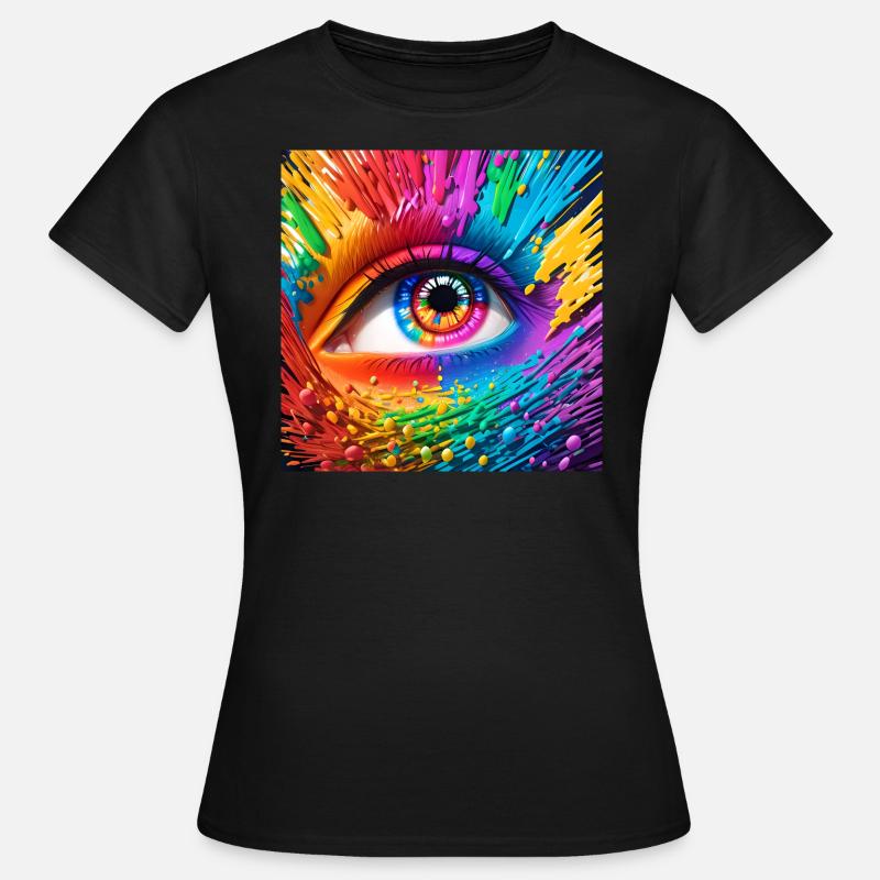 Couleurs de la vie - Visualiser l’œil - T-shirt Femme - noir