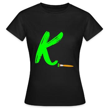 brush grün k - Frauen T-Shirt - Schwarz - Vorne - AI Model Female 172 dark (172cm)