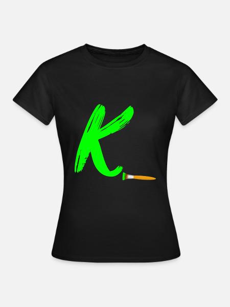 brush grün k - Frauen T-Shirt - Schwarz