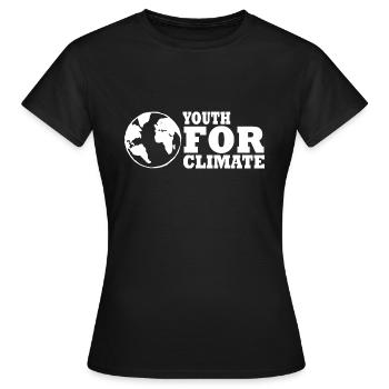 Youth for climate - Women's T-Shirt - black - Front - AI Model Female 172 dark (172cm)