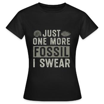 Un fossile de plus, je le jure | Collectionneurs de fossiles - T-shirt Femme - noir - Devant - AI Model Female 172 dark (172cm)