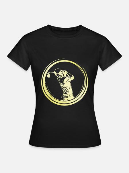 Golfer Mann - Frauen T-Shirt - Schwarz