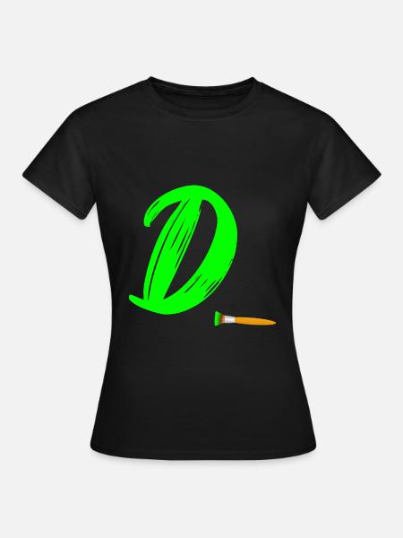 brush grün d - Frauen T-Shirt - Schwarz