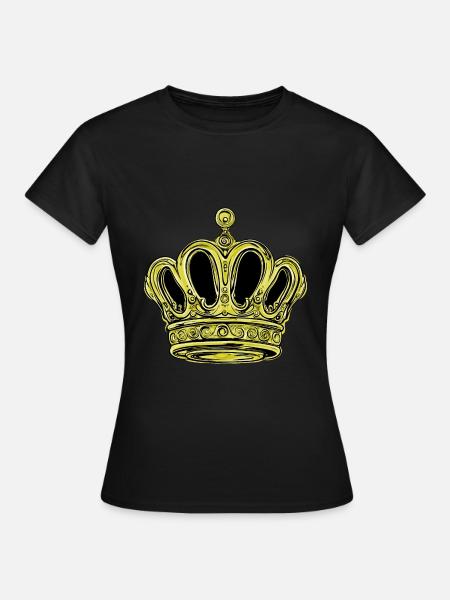 Krone Design - Frauen T-Shirt - Schwarz
