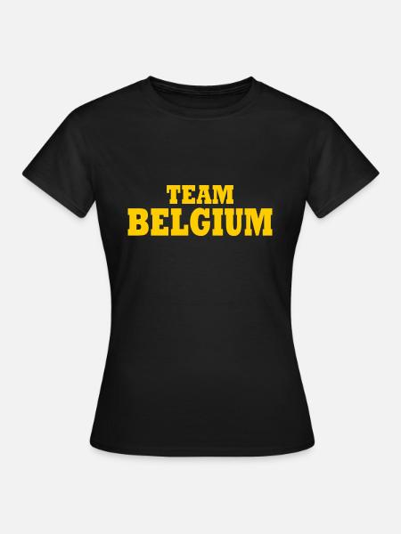 Team belgium - Frauen T-Shirt - Schwarz