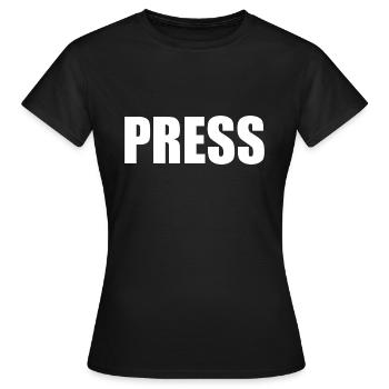 Press - T-shirt Femme - noir - Devant - AI Model Female 172 dark (172cm)