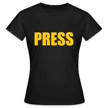 Presse - T-shirt Femme - noir - Devant - AI Model Female 172 dark (172cm)
