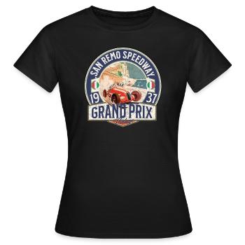 San Remo speedway grand prix - T-shirt Femme - noir - Devant - AI Model Female 172 dark (172cm)