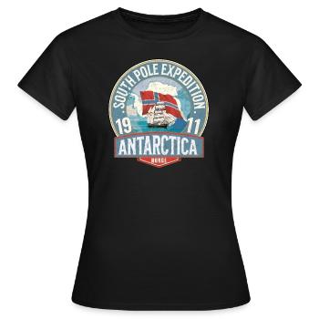 Südpol-Expedition in der Antarktis - Frauen T-Shirt - Schwarz - Vorne - AI Model Female 172 dark (172cm)