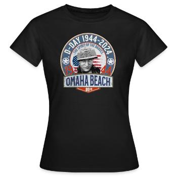 Omaha Beach D TAG 1944 2024 - Frauen T-Shirt - Schwarz - Vorne - AI Model Female 172 dark (172cm)