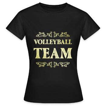Équipe de volley-ball - T-shirt Femme - noir - Devant - AI Model Female 172 dark (172cm)