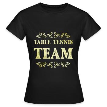 Table Tennis Team - Frauen T-Shirt - Schwarz - Vorne - AI Model Female 172 dark (172cm)