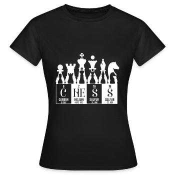 Elemente des periodischen Schachsystems - Frauen T-Shirt - Schwarz - Vorne - AI Model Female 172 dark (172cm)