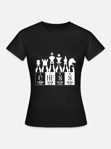 Elemente des periodischen Schachsystems - Frauen T-Shirt - Schwarz