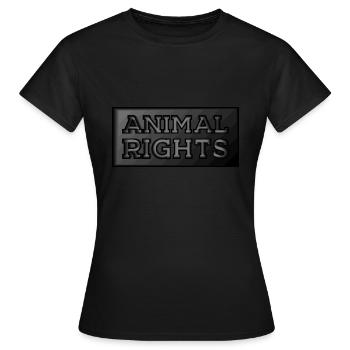 DROITS DES ANIMAUX VEGAN - T-shirt Femme - noir - Devant - AI Model Female 172 dark (172cm)