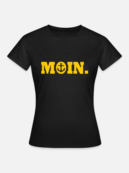 Moin - Frauen T-Shirt - Schwarz