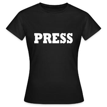 Press - T-shirt Femme - noir - Devant - AI Model Female 172 dark (172cm)