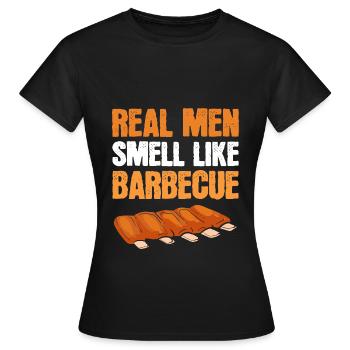 BBQ Grillkönig Grillmeister Grillzange - Frauen T-Shirt - Schwarz - Vorne - AI Model Female 172 dark (172cm)