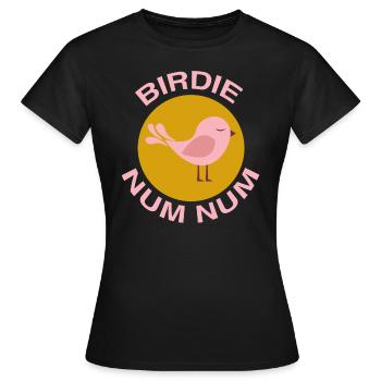 Birdie Num Num - T-shirt Femme - noir - Devant - AI Model Female 172 dark (172cm)