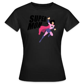 Supermom Superheldin Muttertag - Frauen T-Shirt - Schwarz - Vorne - AI Model Female 172 dark (172cm)