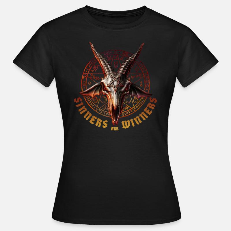Alchemy England Baphomet Sinners Are Winners - Women's T-Shirt - black