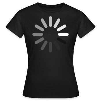 Icône de chargement (négatif) - T-shirt Femme - noir - Devant - AI Model Female 172 dark (172cm)