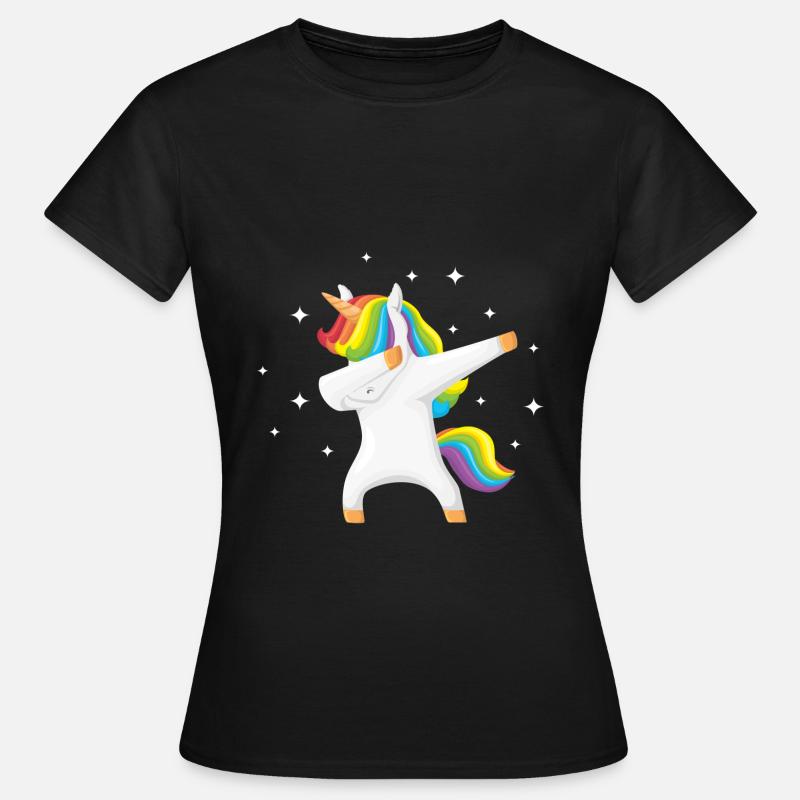 Dabbing Unicorn Dabbendes Unicorn Dab Gift - Women's T-Shirt - black