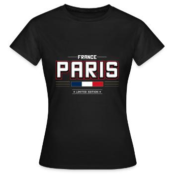 Paris - Women's T-Shirt - black - Front - AI Model Female 172 dark (172cm)