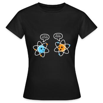 Physique Atomes Ion - T-shirt Femme - noir - Devant - AI Model Female 172 dark (172cm)