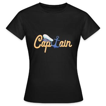Captain - Captain Design - Women's T-Shirt - black - Front - AI Model Female 172 dark (172cm)