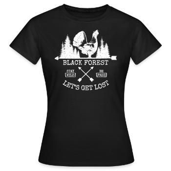 Permet de se perdre - T-shirt Femme - noir - Devant - AI Model Female 172 dark (172cm)