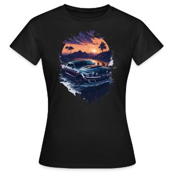 Sportwagen - Frauen T-Shirt - Schwarz - Vorne - AI Model Female 172 dark (172cm)