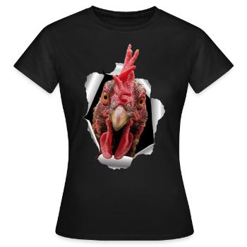 Chicken tears paper - Women's T-Shirt - black - Front - AI Model Female 172 dark (172cm)