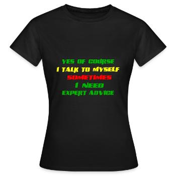 Citations drôles sur moi - T-shirt Femme - noir - Devant - AI Model Female 172 dark (172cm)