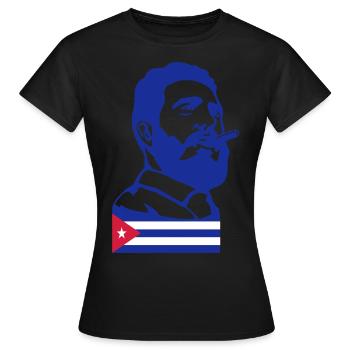 fidel_castro_cuba - Frauen T-Shirt - Schwarz - Vorne - AI Model Female 172 dark (172cm)