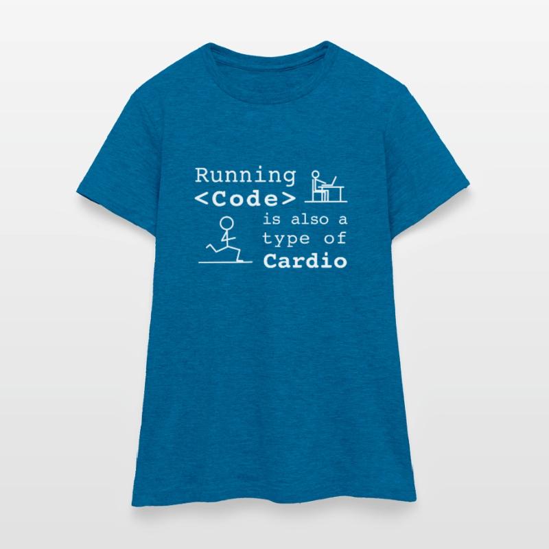 Running Code cardio Programmierer Coding Frauen T-Shirt