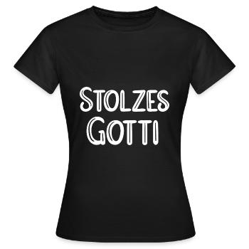 Stolzes Gotti Bestes Gotti Patentante Schweiz - Frauen T-Shirt - Schwarz - Vorne - AI Model Female 172 dark (172cm)