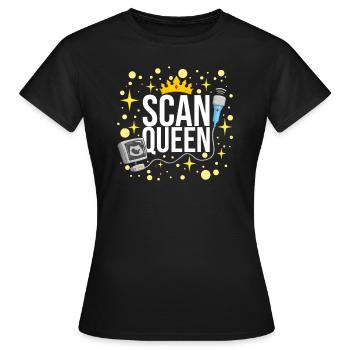 Ultrasound Scan Queen Echo Echography Tech - Women's T-Shirt - black - Front - AI Model Female 172 dark (172cm)