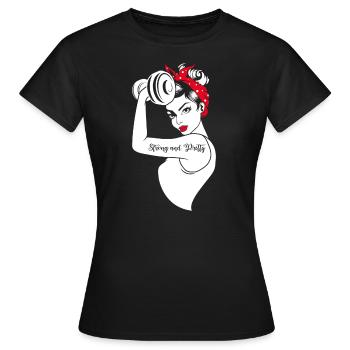Starkes und hübsches Hemd Schöne starke Frau - Frauen T-Shirt - Schwarz - Vorne - AI Model Female 172 dark (172cm)