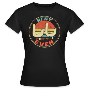 Chemise de baba de mens, cadeau de jour des pères de la femme, - T-shirt Femme - noir - Devant - AI Model Female 172 dark (172cm)