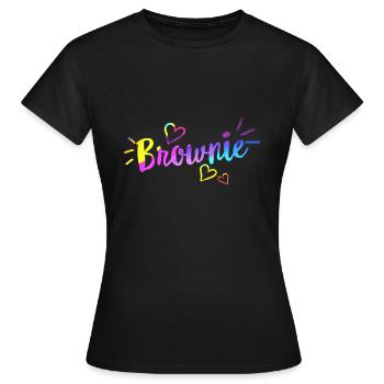 Chemises blondie et brownie, T-shirts Brownie, - T-shirt Femme - noir - Devant - AI Model Female 172 dark (172cm)